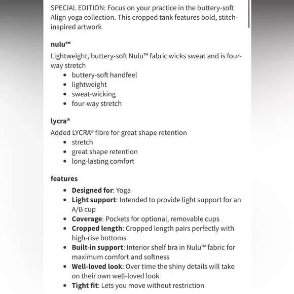 Lululemon lululemon Align™ Tank *Gold
French Press - Picture 9 of 9